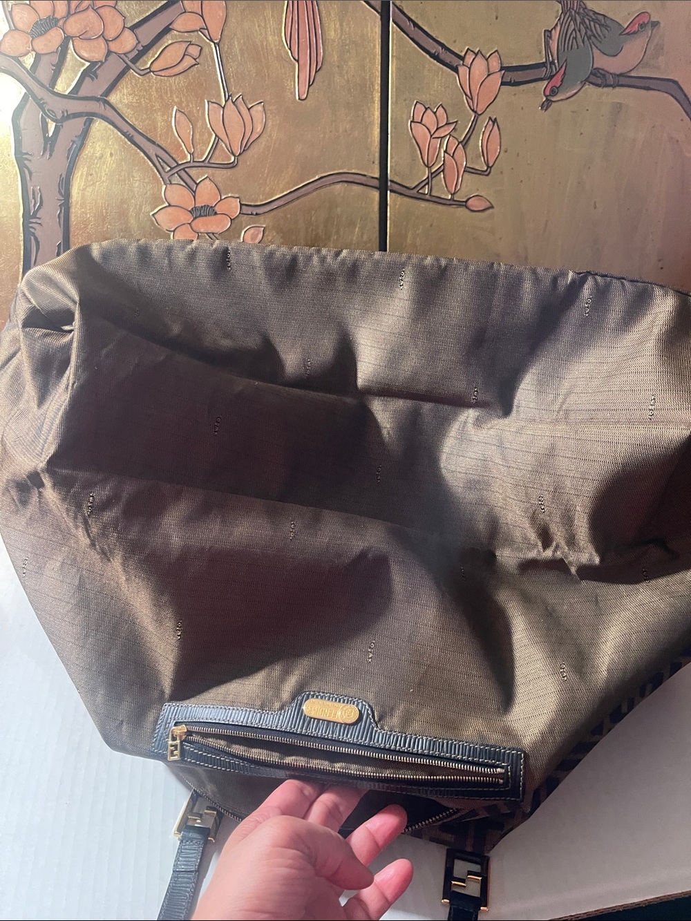Fendi Brown FF Monogram Travel Tote with Black Trim Very good condition - Picture 11 of 11